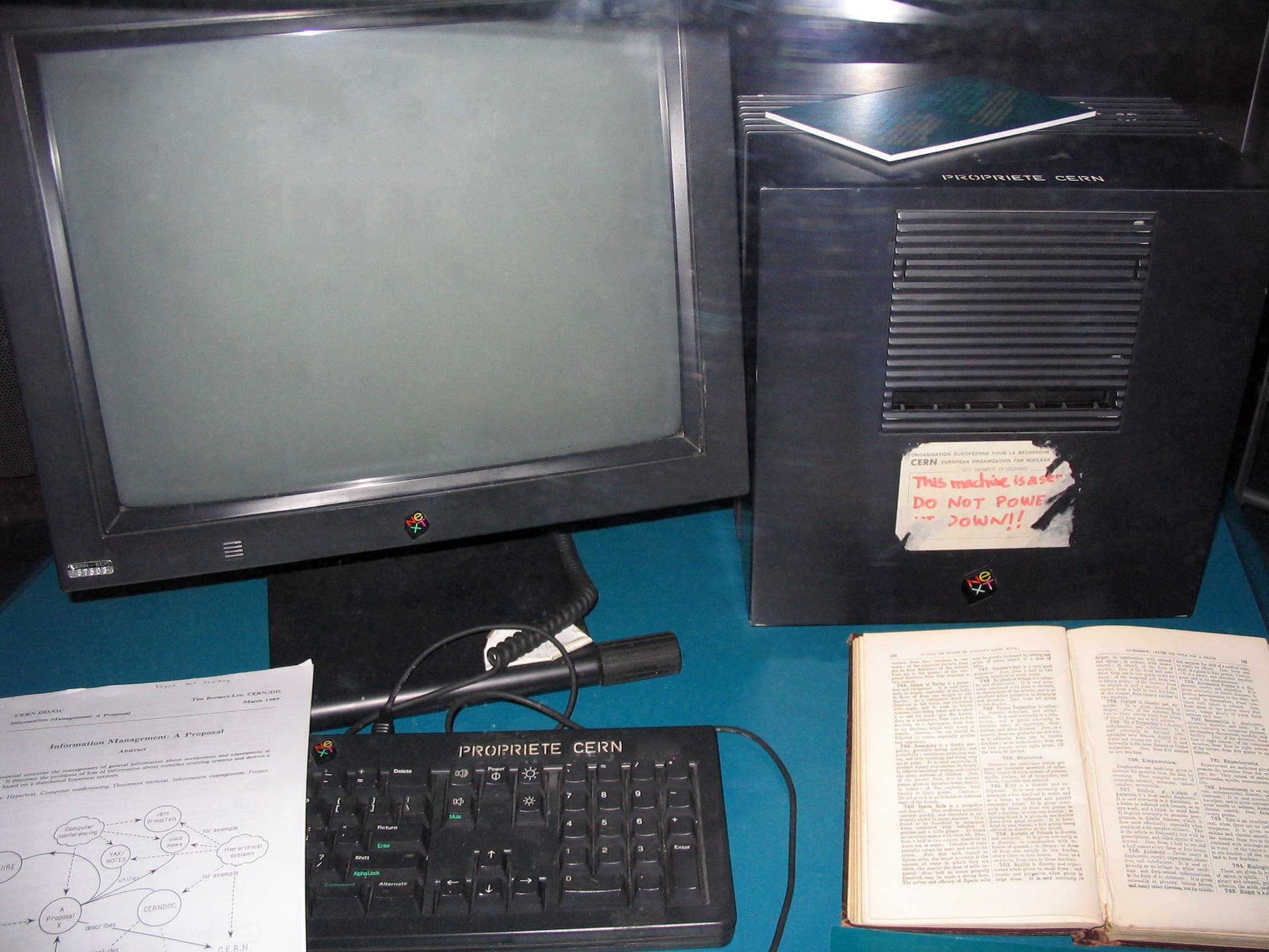 The first web server, at CERN in Geneva